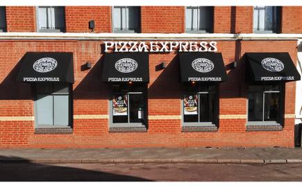 Multiple RIB Wedge® Canopy for Pizza Express in Leicester